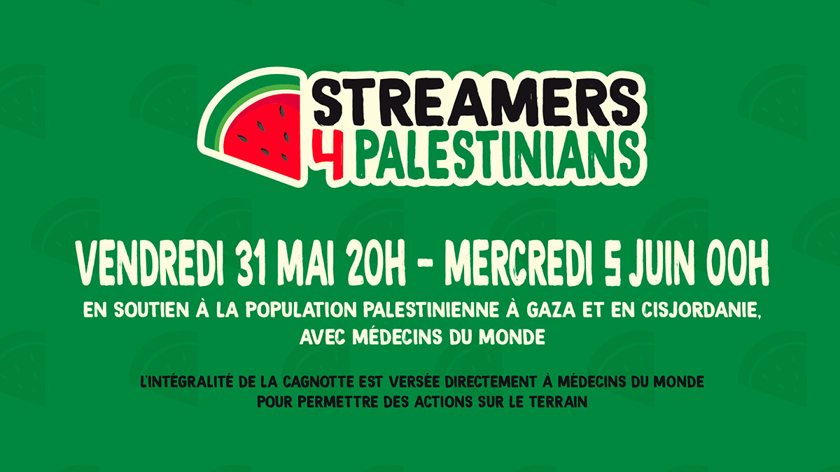 Streamers4Palestinians date, participants et toutes les infos sur l'événement en soutien à la Palestine
