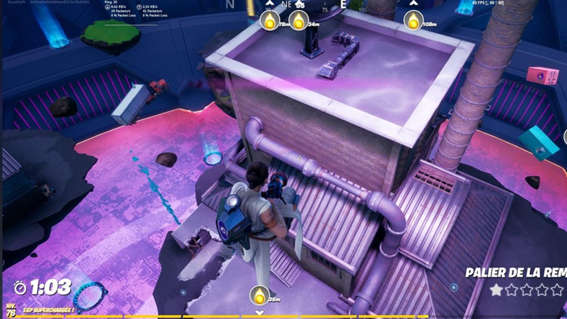 Visiter l'usine de bleuvage à l'intérieur du vaisseau mère sur Fortnite, défi saison 7