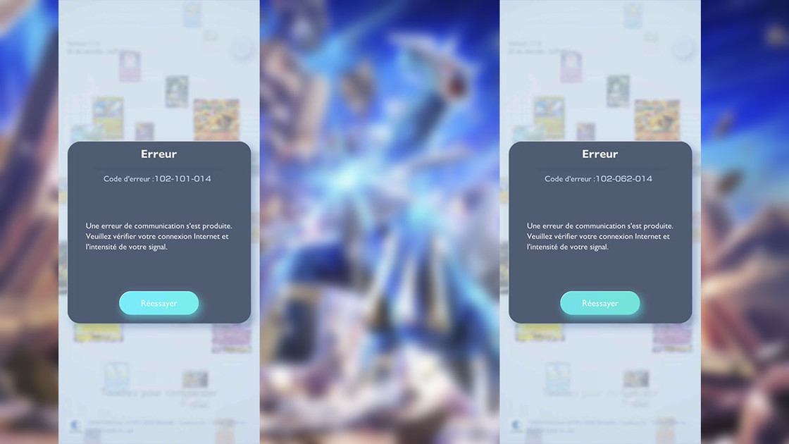 Pokémon JCC Pocket : Comment résoudre les erreurs 102-101-014 et 102-062-014 ?