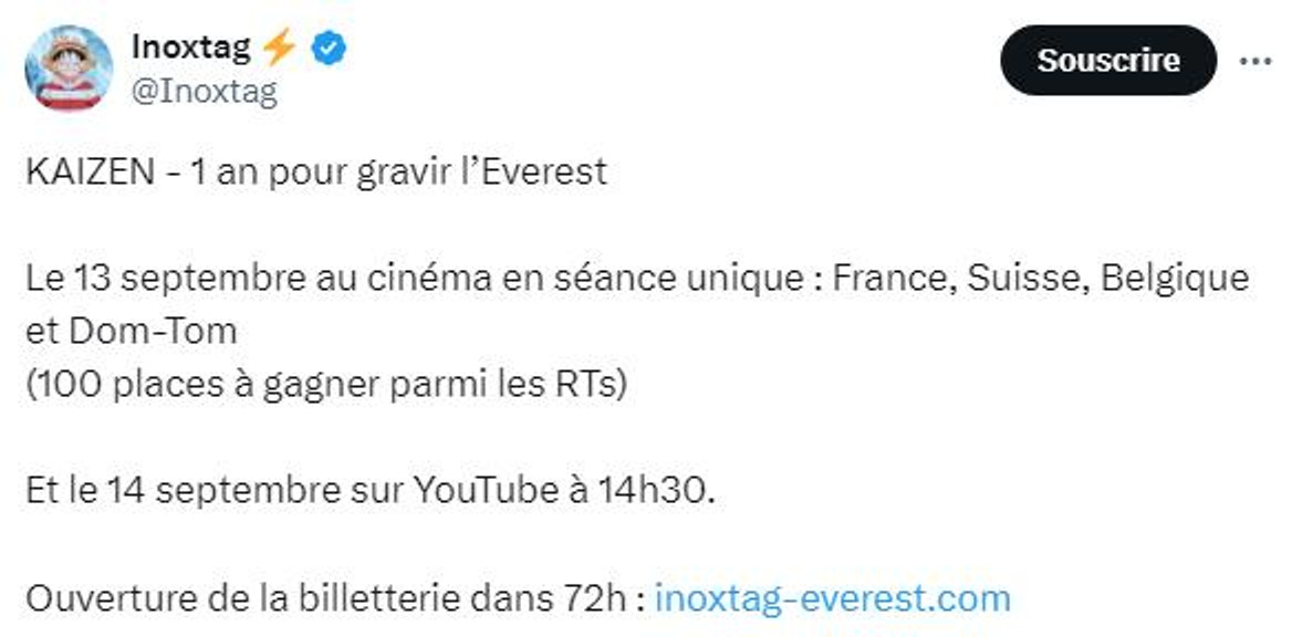 inoxtag-tweet-annonce-documentaire