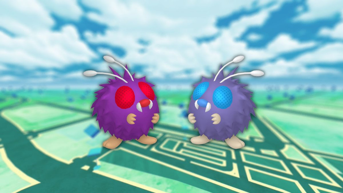 Mimitoss (shiny) dans les Heures de Pokémon Vedette d'août 2023 sur Pokémon GO