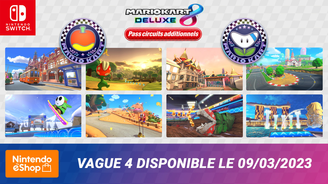 Mario Kart 8 Deluxe : date de sortie de la Vague 4 du Pass circuits additionnels DLC sur Nintendo Switch