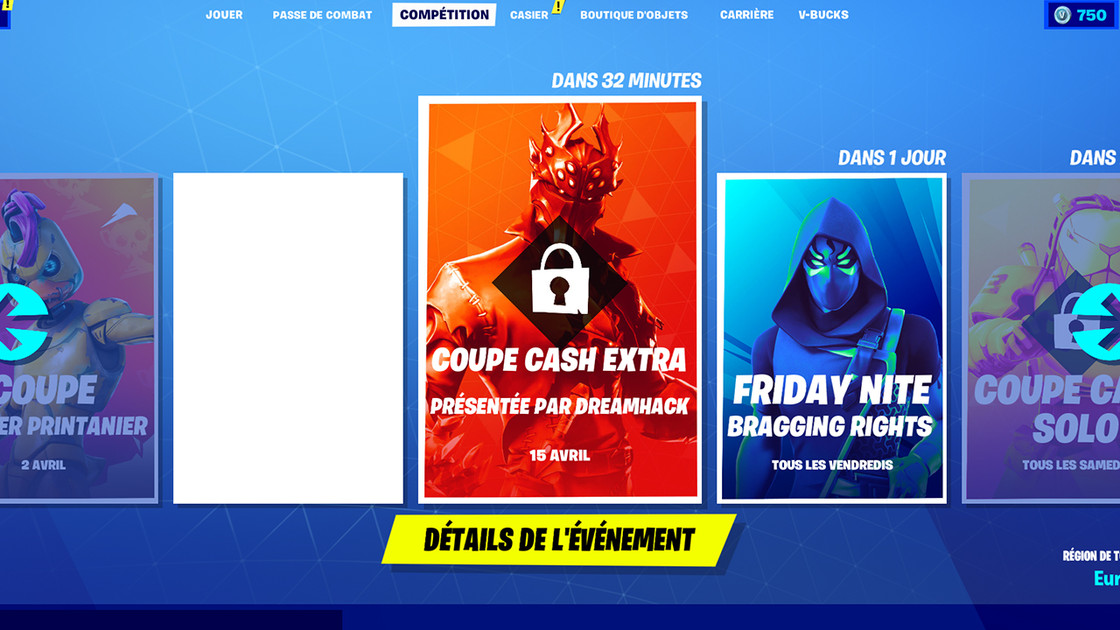 Coupe Cash Extra Dreamhack Fortnite, comment participer ?