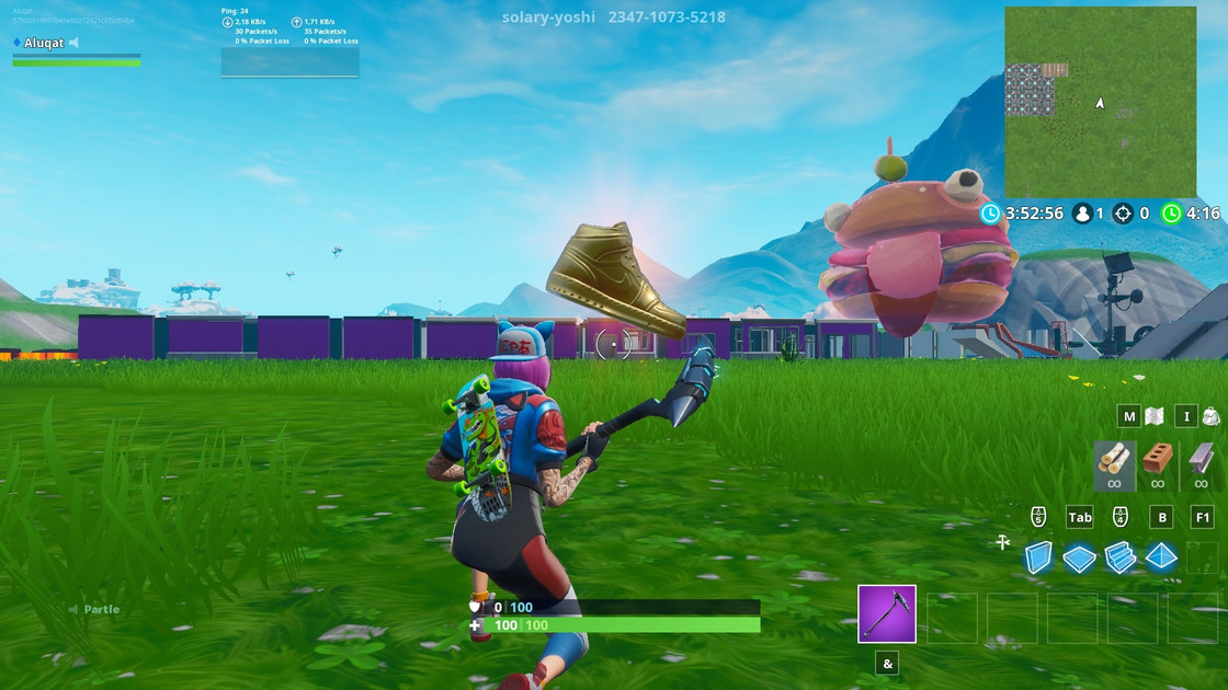 Fortnite : Collecter 50 chaussures dans le mode Créatif, Défi de style Gracile