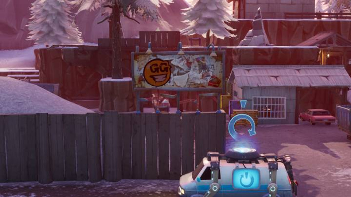 Fortnite : Visiter des panneaux d'affichage couverts de graffitis en une seule partie, défi Prestige Plomb et Peinture, saison 10