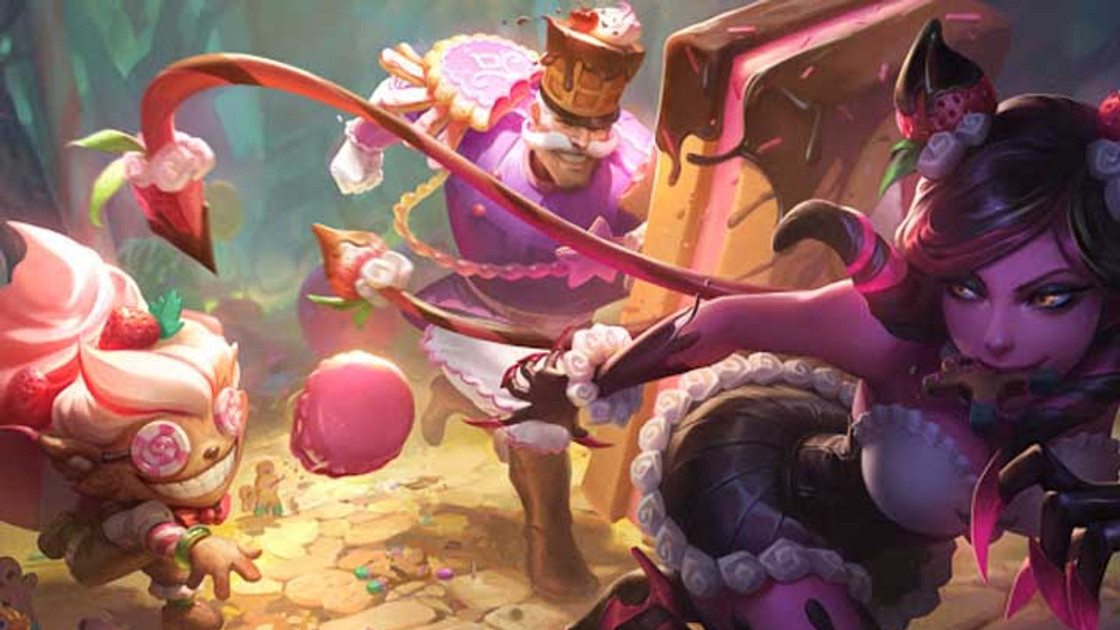 LoL : Nouveaux skins Folie sucrée pour Braum, Evelynn, Ziggs et Zilean - Sugar Rush