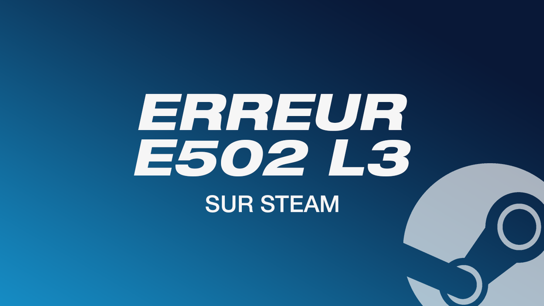 Steam e502 l3, comment réparer l'erreur ?