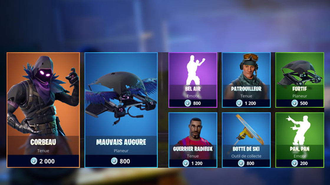 Boutique Fortnite 6 avril