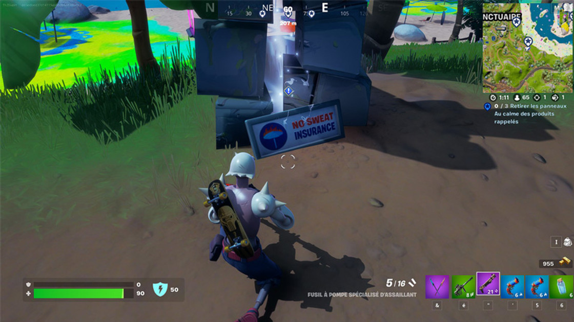 Retirer les panneaux Au calme des produits rappelés dans Fortnite, défi Eté au calme