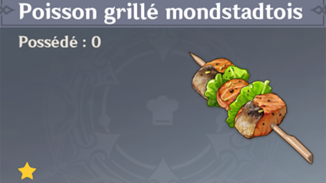 Poisson grillé mondstadtois, comment réaliser la recette sur Genshin Impact ?