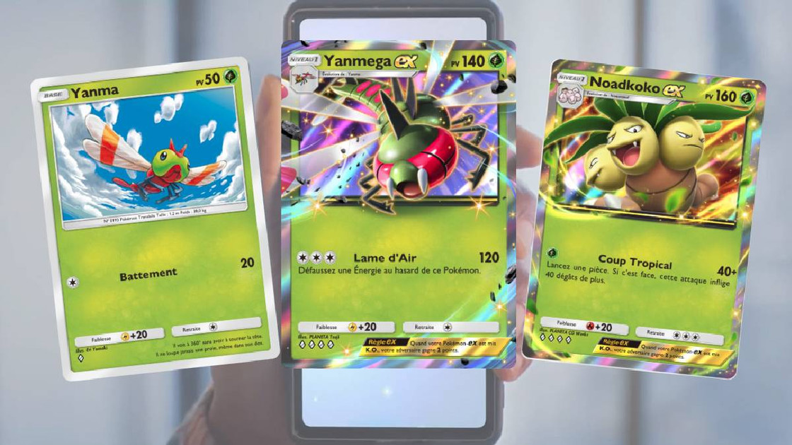 Meilleur deck Yanmega EX avec Noadkoko EX sur Pokémon TCG Pocket : liste des cartes