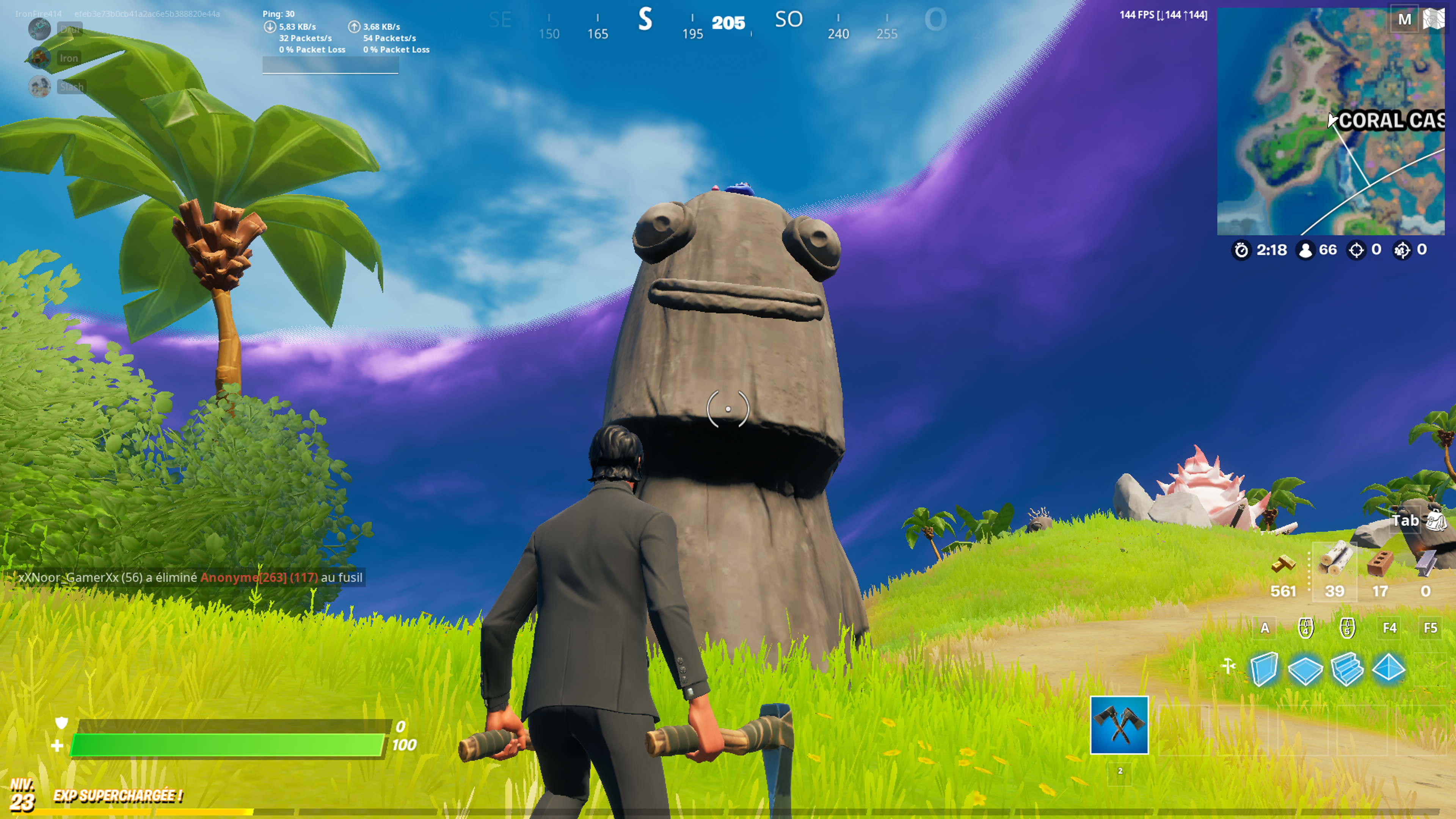 fortnite-statue-emote-utiliser-défi-coral-castle