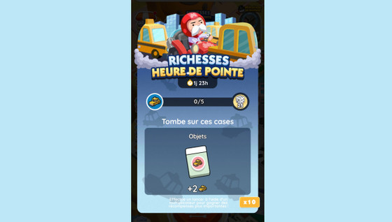 Richesses heure de pointe Monopoly GO, paliers, récompenses et durée pour l'événement d'août 2024