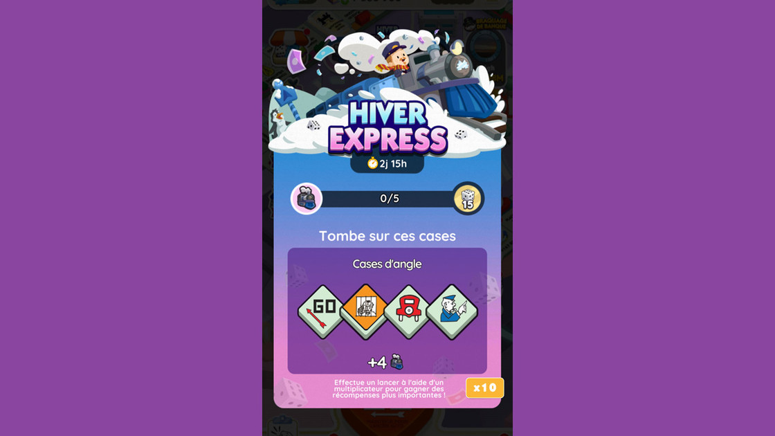 Hiver Express Monopoly GO, paliers, récompenses et durée pour l'événement de janvier 2023