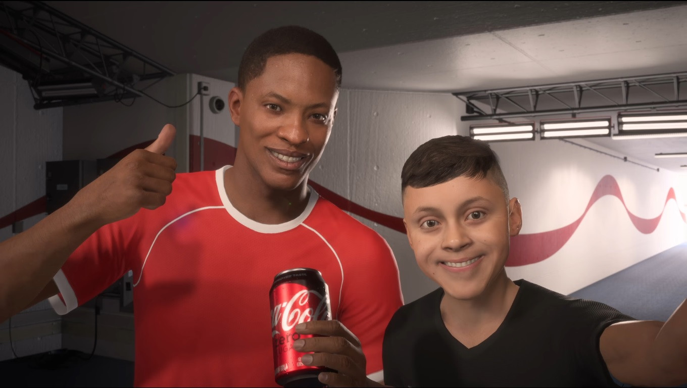 Alex Hunter, égérie de Coca Cola