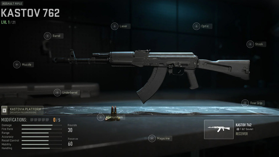 Classe Kastov 762 MW2, meilleurs accessoires, équipement et atouts sur Modern Warfare 2