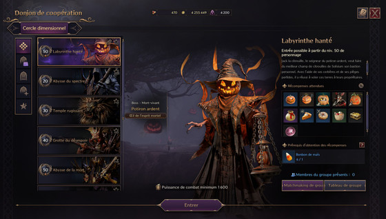 Potiron ardent Throne and Liberty : guide pour vaincre le boss de l'event d'Halloween dans le donjon du labyrinthe hanté