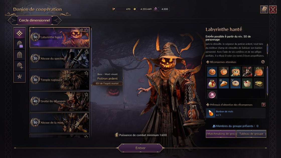 Potiron ardent Throne and Liberty : guide pour vaincre le boss de l'event d'Halloween dans le donjon du labyrinthe hanté