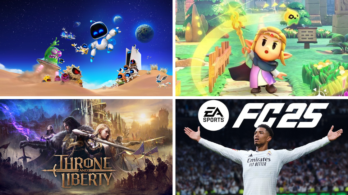 EA Sports FC 25, The Legend of Zelda, Throne and Liberty, Astro Bot... découvrez les sorties jeux vidéo du mois de septembre 2024