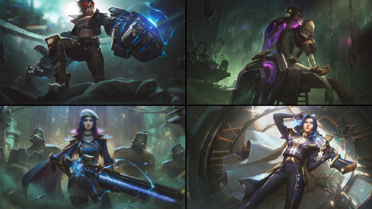 La saison 2 d'Arcane débarque sur League of Legends avec 4 nouveaux skins : Vi, Singed et Caitlyn !