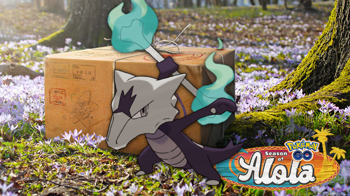 Ossatueur d'Alola (shiny) dans les tampons d'avril 2022 et études de terrain sur Pokémon GO