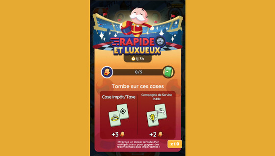 Rapide et luxueux Monopoly GO, paliers, récompenses et durée pour l'événement de juin 2024