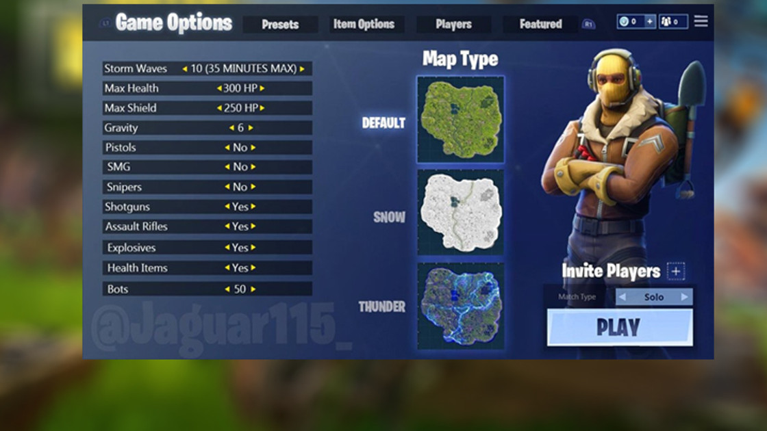 Fortnite : Parties personnalisées modifiables pour des entraînements, fan concept