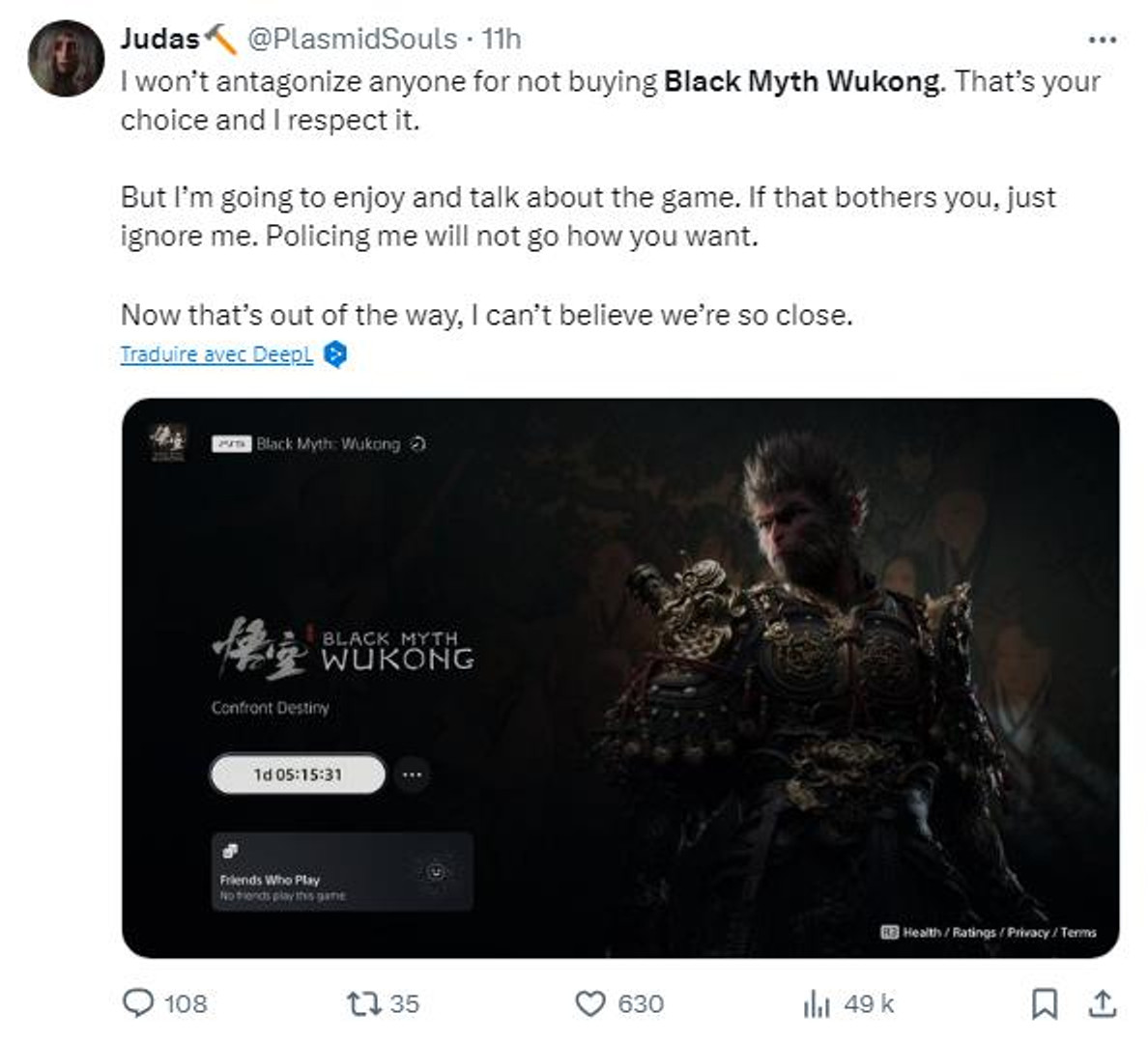 black-myth-wukong-tweet-non-boycott