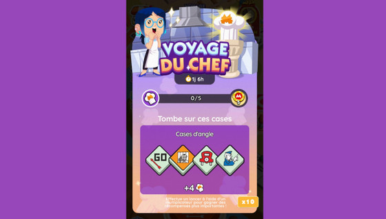 Voyage du chef Monopoly GO, paliers, récompenses et durée pour l'événement d'août 2024