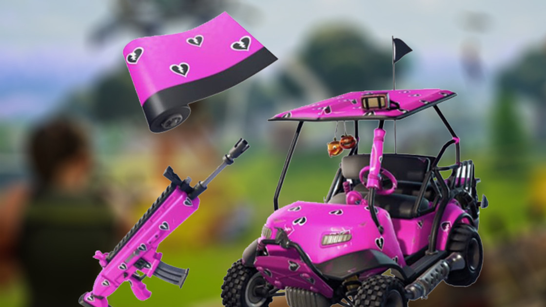 Fortnite : Petits coeurs, obtenir le revêtement de la Saint-Valentin avec les codes créateurs - Patch 7.40