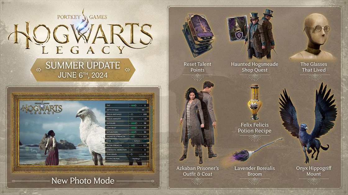 Hogwarts Legacy : la mise à jour de l'été annoncée pour le 6 juin avec le mode photo