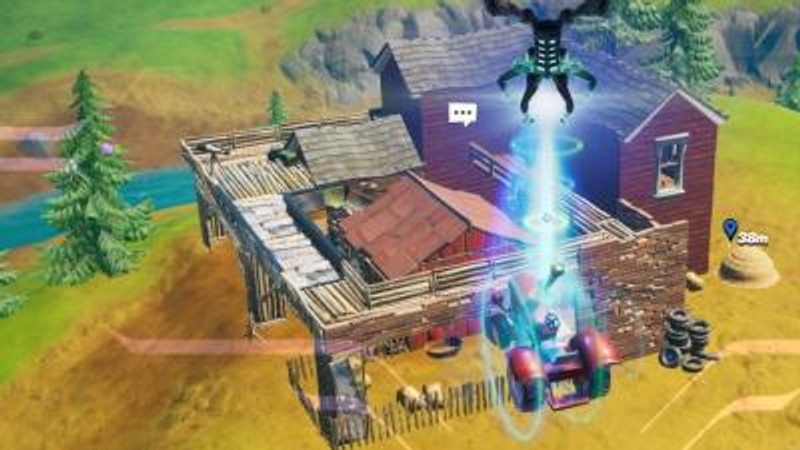 Défi : Voyager en taureau gonflable dans Fortnite