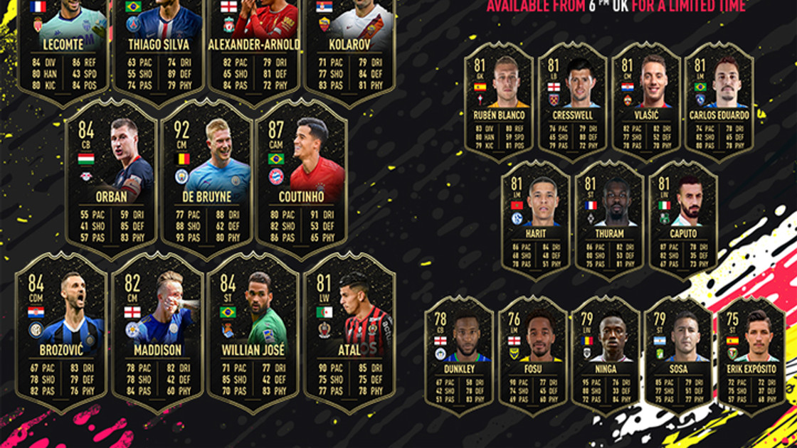 FIFA 20 : TOTW, l'équipe de la semaine 2 – FUT