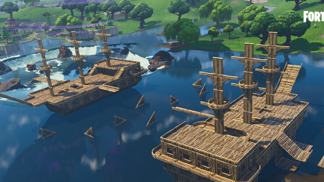 Fortnite : Nouveautés terrain de jeu au patch 6.20 avec des défis, des bateaux pirates et des cuirassés de poche