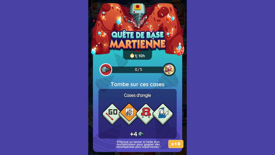 Quête de base martienne Monopoly GO, paliers, récompenses et durée pour l'événement de juin 2024