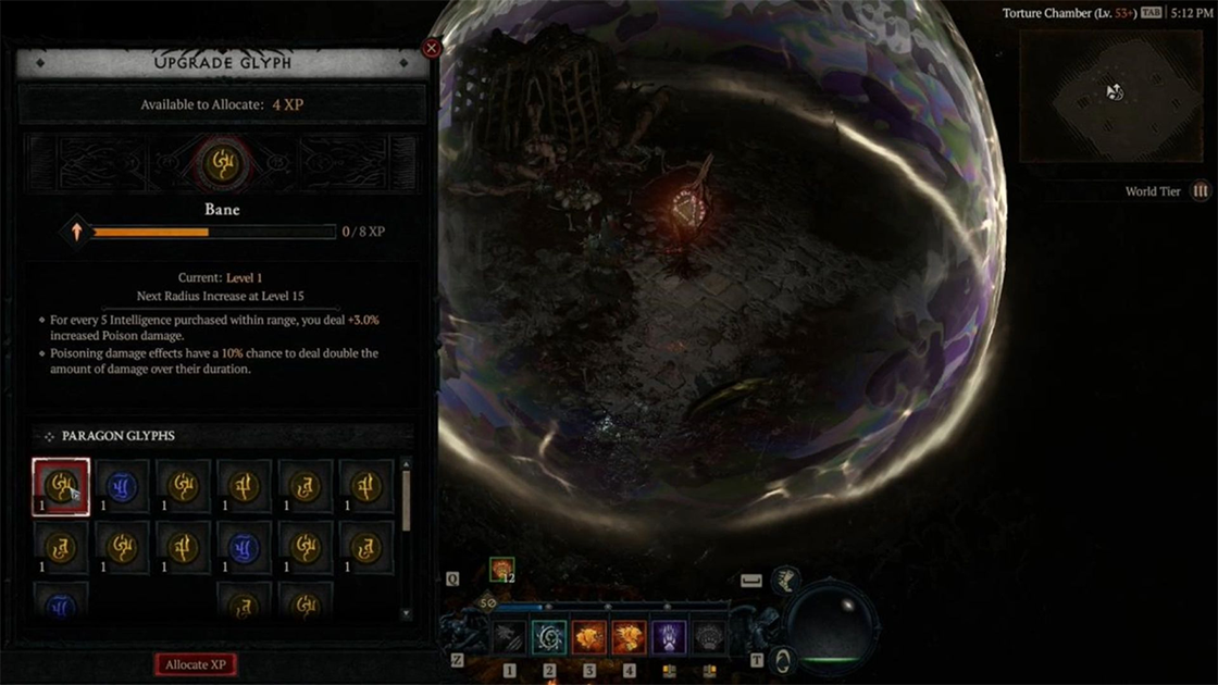 Diablo 4 Parangon : Comment trouver des Glyphes et les utiliser ?