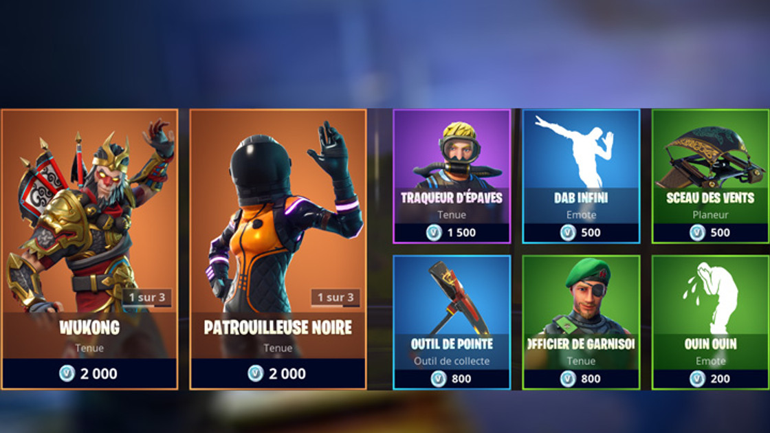 Boutique Fortnite 10 octobre