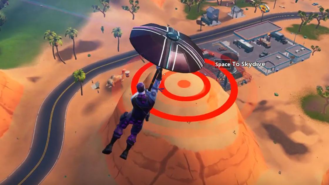 Fortnite : Atterrir sur différentes cibles, Défis Dans le Mille, Saison 10, Semaine 9