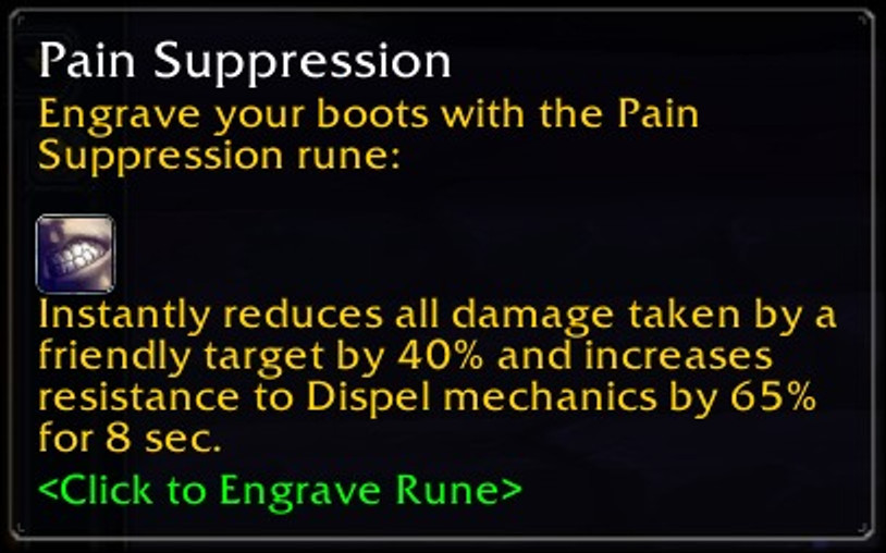 suppression-de-la-douleur-wow-sod-runes