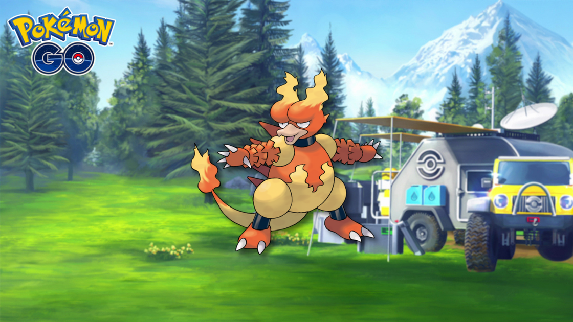 Magmar (shiny) dans les Heures de Pokémon Vedette de décembre 2021 sur Pokémon GO