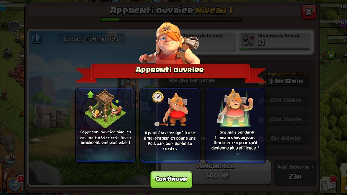 Clash of Clans, comment débloquer l'Apprenti ouvrier et à quoi sert-il ?