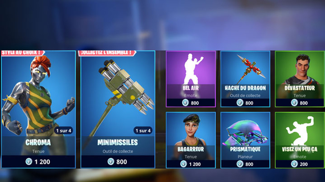 Boutique Fortnite 12 mai