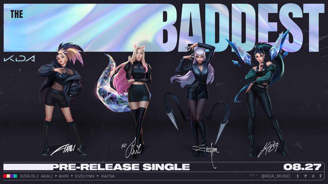 League of Legends : Le groupe de Kpop K/DA est de retour avec un nouveau single, THE BADDEST