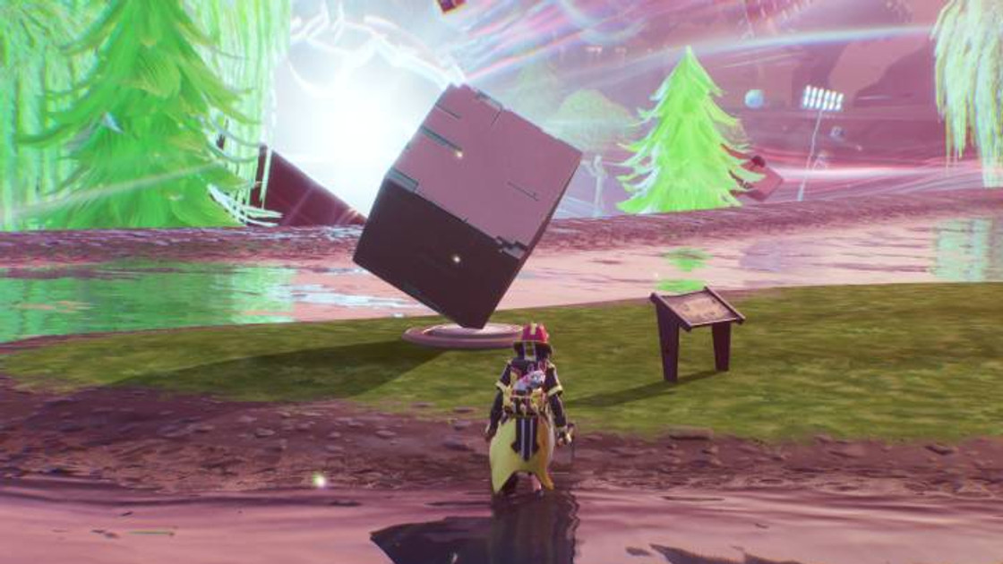 Fortnite : Visiter un monument commémoratif du cube dans le désert ou près d'un lac, défi Le Choc des Mondes, saison 10