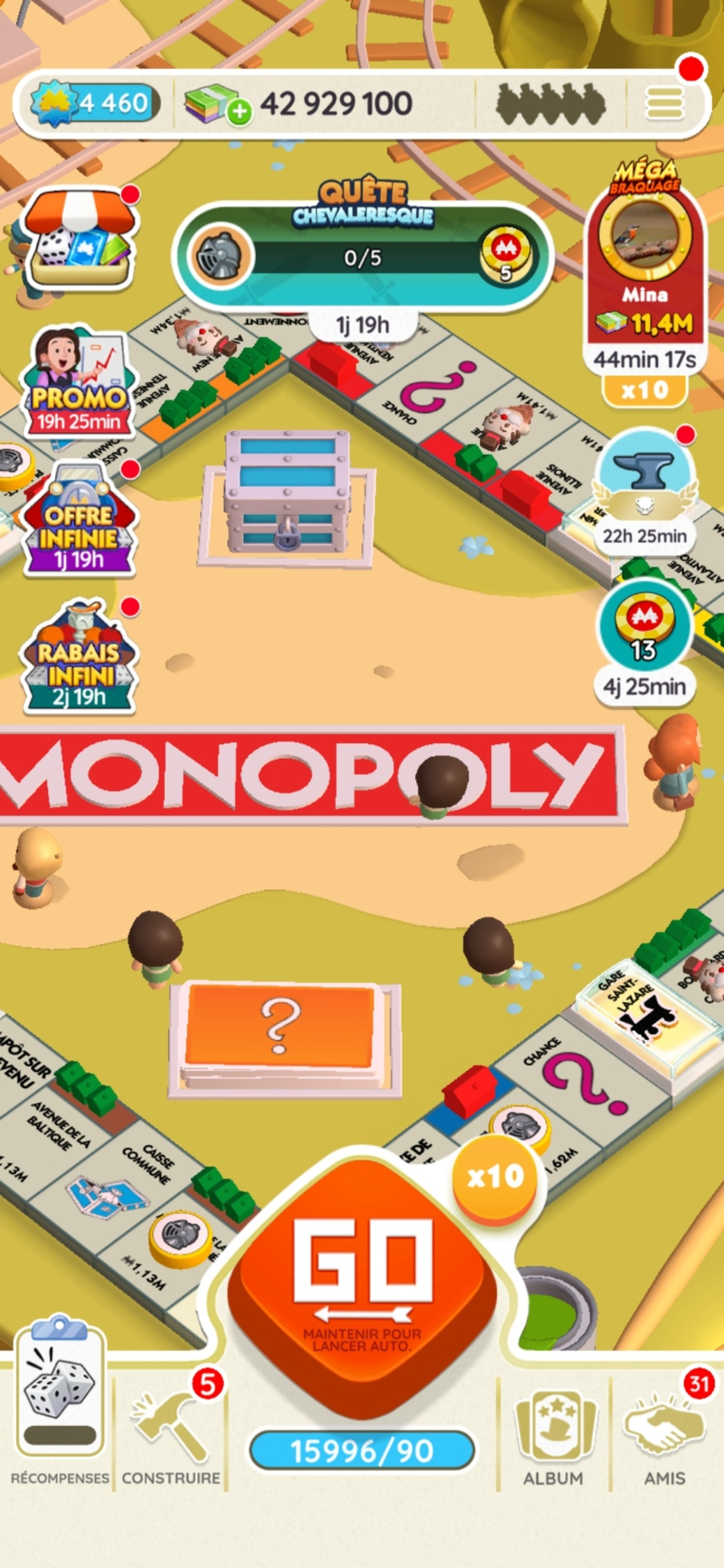 quete-chevaleresque-monopoly-go-juillet-2024-plateau