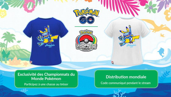 Code promo du T-shirt Championnats du Monde 2024 sur Pokémon GO (gratuit)