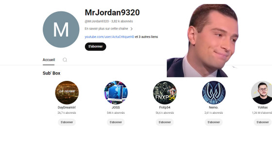 Jordan9320 : la chaîne YouTube de Jordan Bardella, ancien gamer et vidéaste qui interagissait avec Gotaga