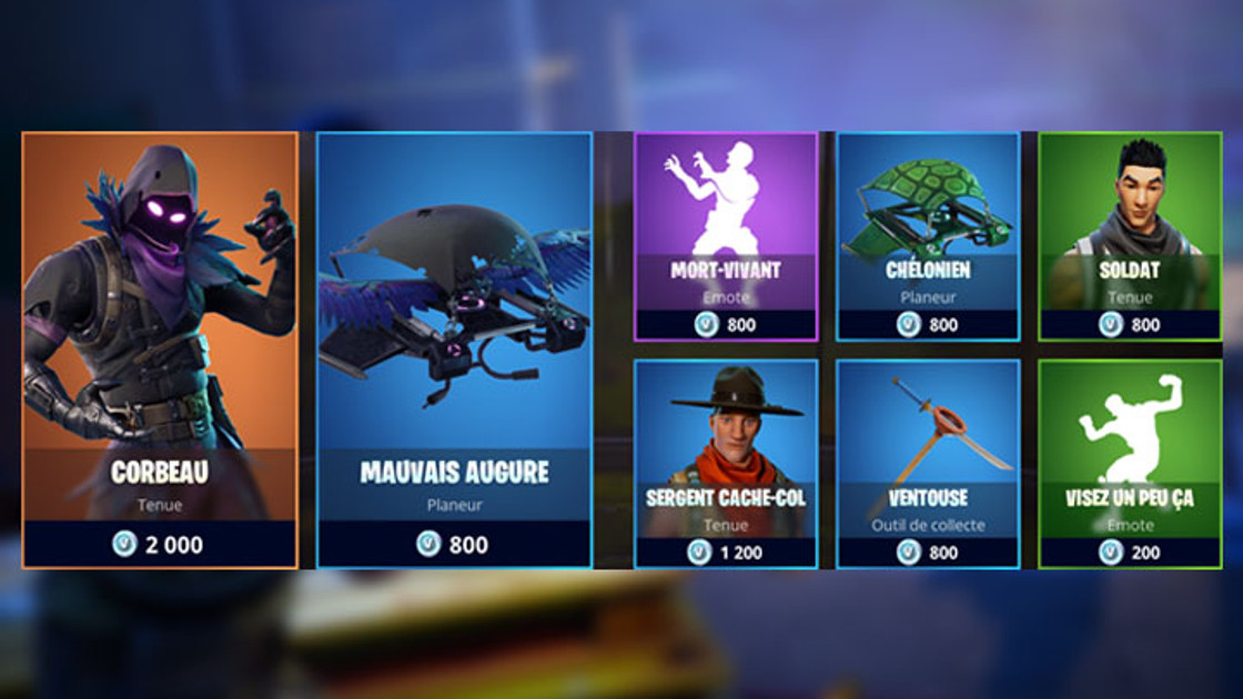 Boutique Fortnite 7 avril