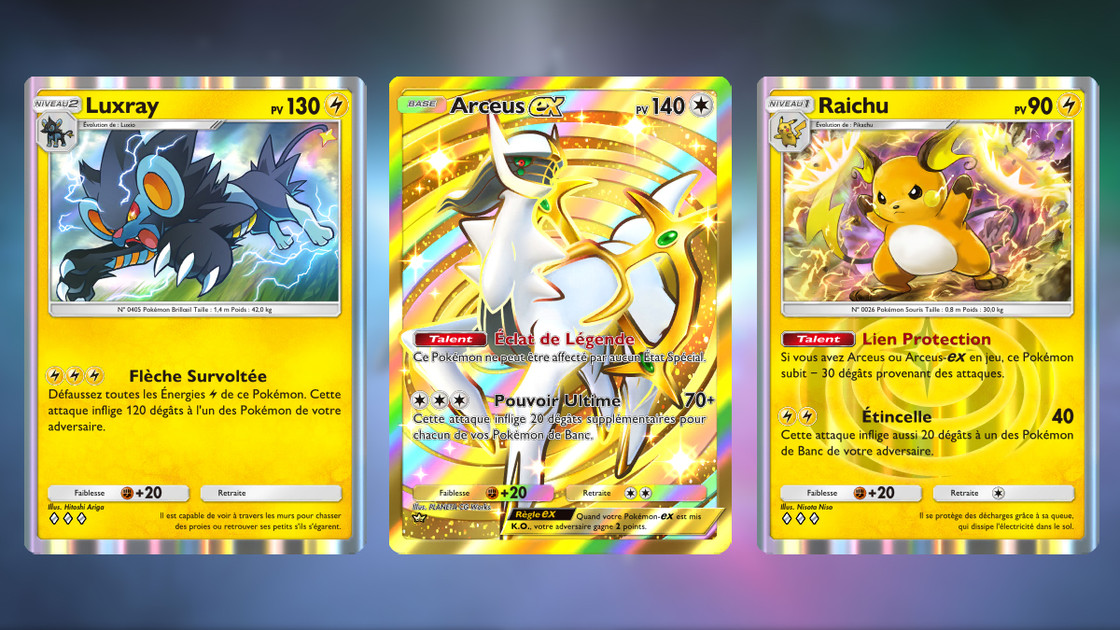 Deck Arceus ex avec Raichu sur Pokémon TCG Pocket