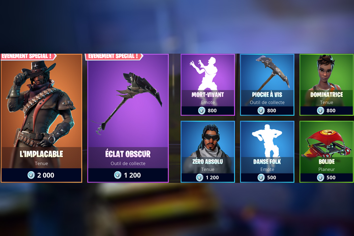 boutique fortnite 25 octobre jpg - pioche prehistorique fortnite